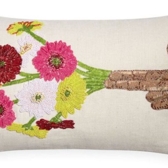 Jonathan Adler Beaded Flower Gun Pillow - Picture 13 of 13